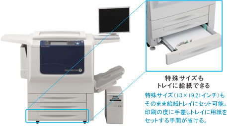 Q8 最大用紙サイズは330×488mmだから赤字入れも余裕。<br>オイルレス定着によって、ボールペンでも紙の上を滑らずに記入できます