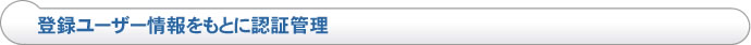 登録ユーザー情報をもとに認証管理